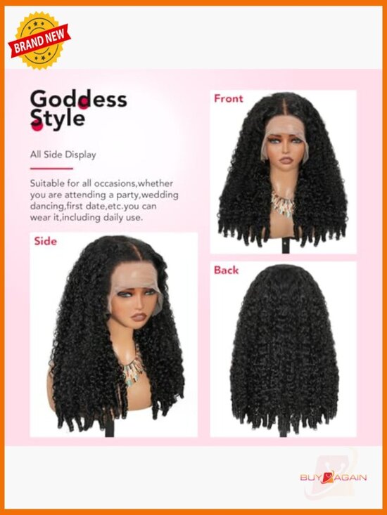 280 Density Burmese Curly Lace Front Wig Human Hair 13x6 Pre Plucked Hair main image 7